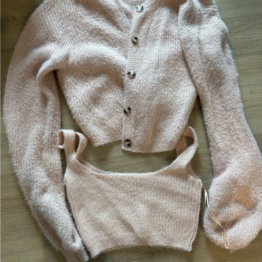 Women's Pink Sweater Set